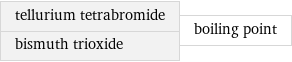 tellurium tetrabromide bismuth trioxide | boiling point