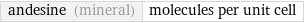 andesine (mineral) | molecules per unit cell