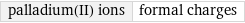 palladium(II) ions | formal charges