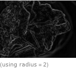  (using radius=2)