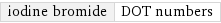 iodine bromide | DOT numbers