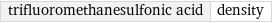 trifluoromethanesulfonic acid | density