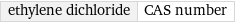 ethylene dichloride | CAS number