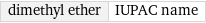 dimethyl ether | IUPAC name