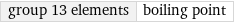 group 13 elements | boiling point