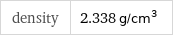 density | 2.338 g/cm^3