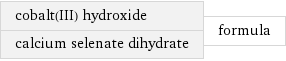 cobalt(III) hydroxide calcium selenate dihydrate | formula