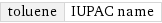 toluene | IUPAC name