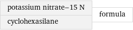 potassium nitrate-15 N cyclohexasilane | formula