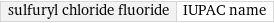 sulfuryl chloride fluoride | IUPAC name