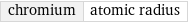 chromium | atomic radius