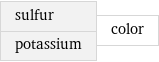 sulfur potassium | color