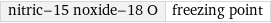 nitric-15 noxide-18 O | freezing point