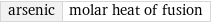 arsenic | molar heat of fusion