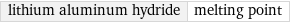 lithium aluminum hydride | melting point