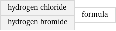 hydrogen chloride hydrogen bromide | formula
