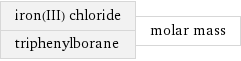 iron(III) chloride triphenylborane | molar mass