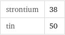 strontium | 38 tin | 50