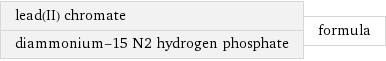 lead(II) chromate diammonium-15 N2 hydrogen phosphate | formula