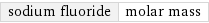 sodium fluoride | molar mass