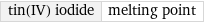 tin(IV) iodide | melting point