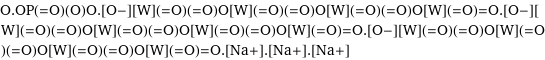 O.OP(=O)(O)O.[O-][W](=O)(=O)O[W](=O)(=O)O[W](=O)(=O)O[W](=O)=O.[O-][W](=O)(=O)O[W](=O)(=O)O[W](=O)(=O)O[W](=O)=O.[O-][W](=O)(=O)O[W](=O)(=O)O[W](=O)(=O)O[W](=O)=O.[Na+].[Na+].[Na+]