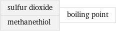 sulfur dioxide methanethiol | boiling point