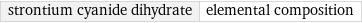 strontium cyanide dihydrate | elemental composition