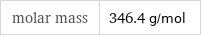 molar mass | 346.4 g/mol