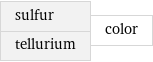 sulfur tellurium | color