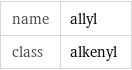 name | allyl class | alkenyl