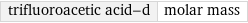 trifluoroacetic acid-d | molar mass