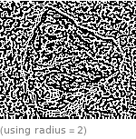  (using radius=2)