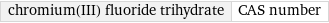 chromium(III) fluoride trihydrate | CAS number