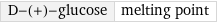 D-(+)-glucose | melting point