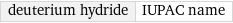 deuterium hydride | IUPAC name