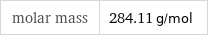 molar mass | 284.11 g/mol