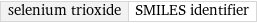 selenium trioxide | SMILES identifier