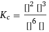 K_c = ([NH3]^2 [Ca(OH)2]^3)/([H2O]^6 [Ca3N2])