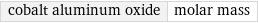 cobalt aluminum oxide | molar mass