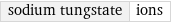 sodium tungstate | ions