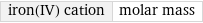 iron(IV) cation | molar mass