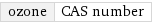 ozone | CAS number