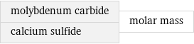 molybdenum carbide calcium sulfide | molar mass