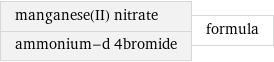 manganese(II) nitrate ammonium-d 4bromide | formula