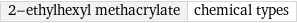 2-ethylhexyl methacrylate | chemical types