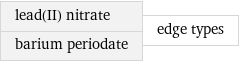 lead(II) nitrate barium periodate | edge types