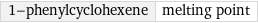 1-phenylcyclohexene | melting point