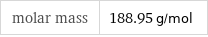 molar mass | 188.95 g/mol