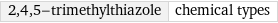 2, 4, 5-trimethylthiazole | chemical types